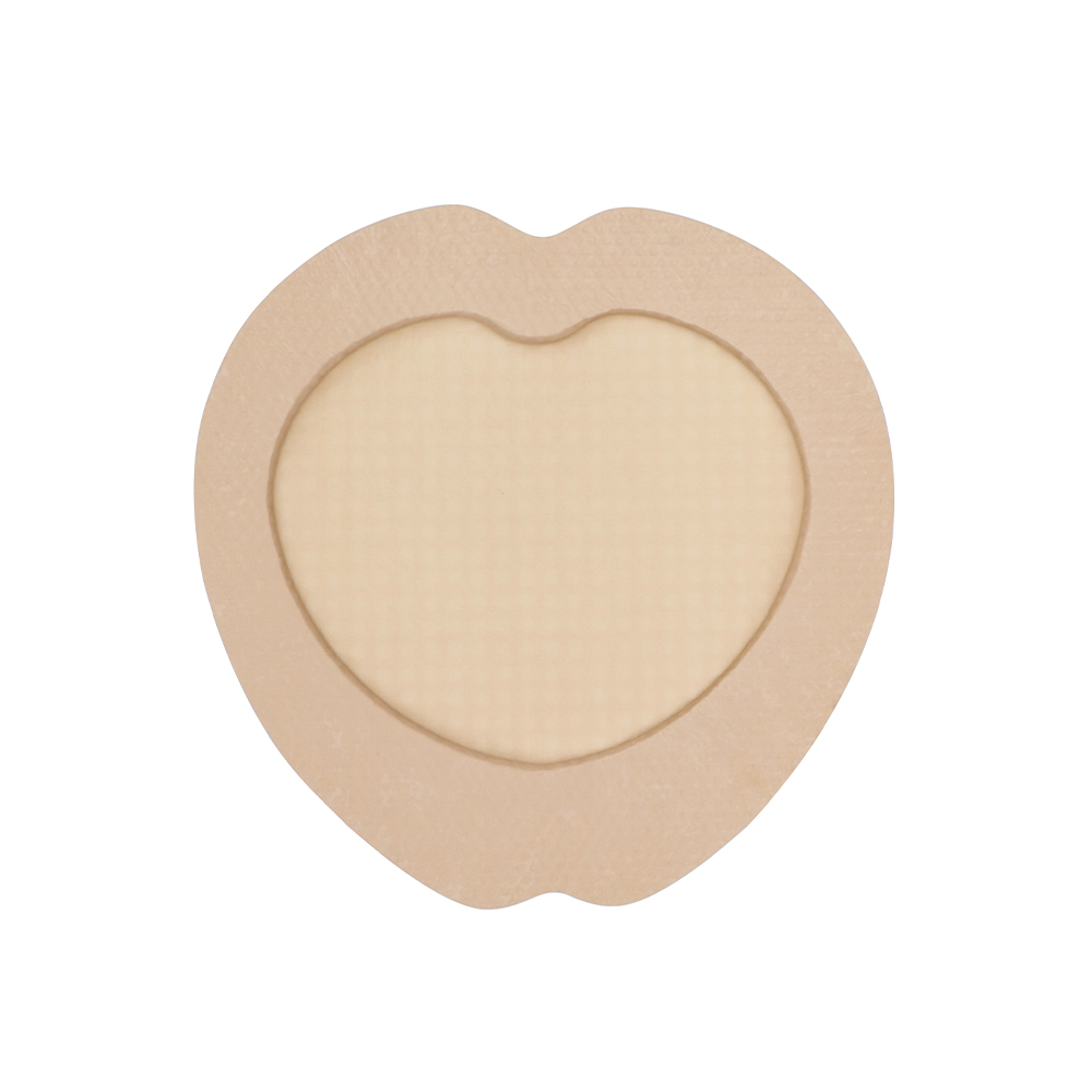 22.5x22.5cm Heart-Shaped Sacral Silicone Bordered Foam Dressing