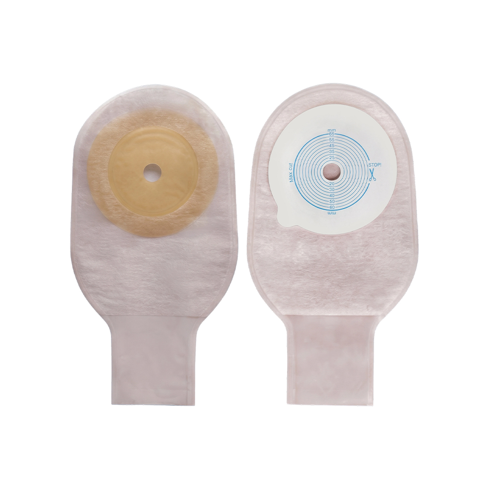 One-Piece Single/Double-Side Non-woven Outer Layer Clamp Seal Ostomy Bag