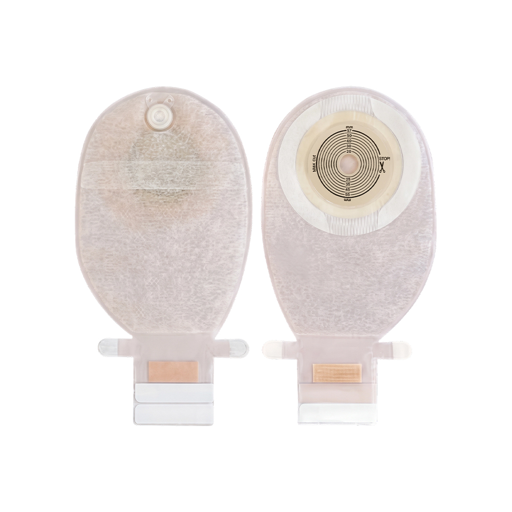 One-Piece Single/Double-Side Non-woven Outer Layer Clamp Seal Ostomy Bag