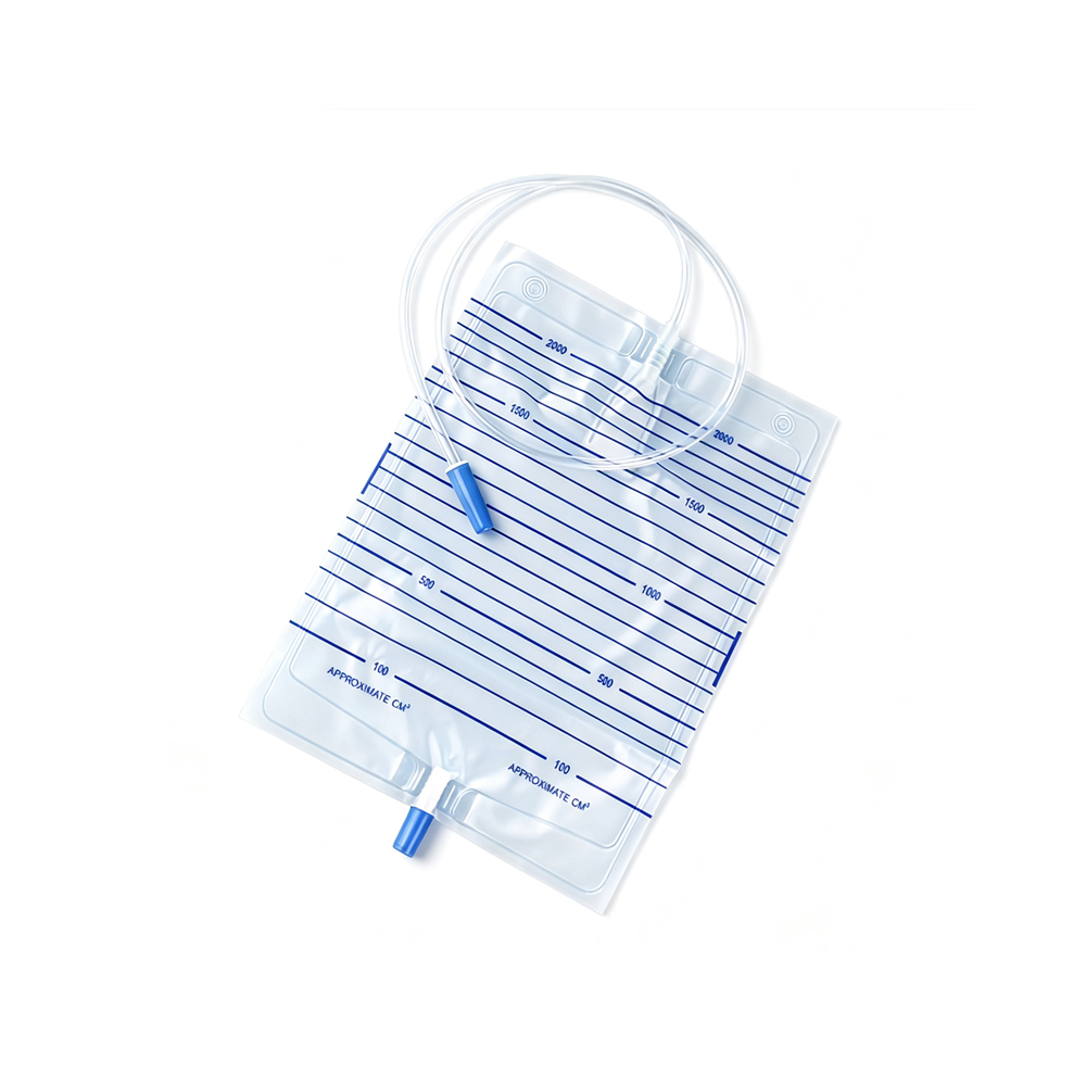 1000ml/1500ml/2000ml Medical Grade Easy-Empty Urine Bag with Pull & Push Valve