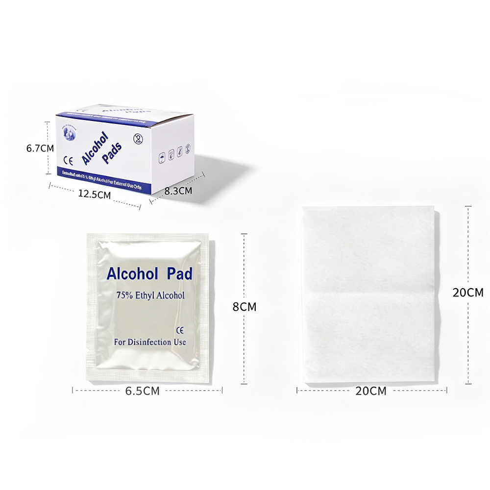 Individually Wrapped Alcohol Prep Pads, 75% Ethyl Alcohol Disposable Sterile Wipes for Skin Cleansing, Piercing, Gadget & First Aid Disinfection