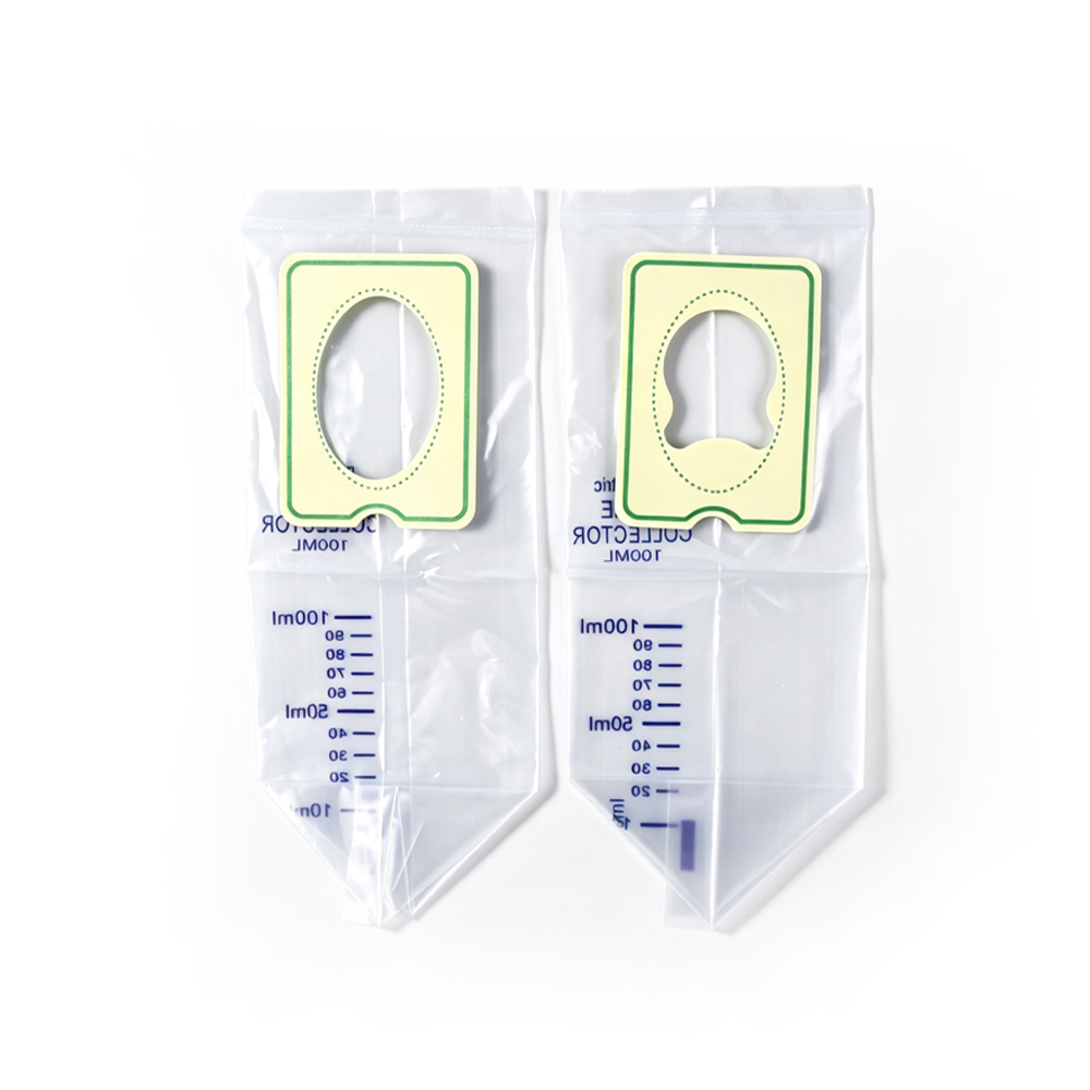 100ml/200ml Universal Pediatric Gentle Adhesive Urine Collection Bag